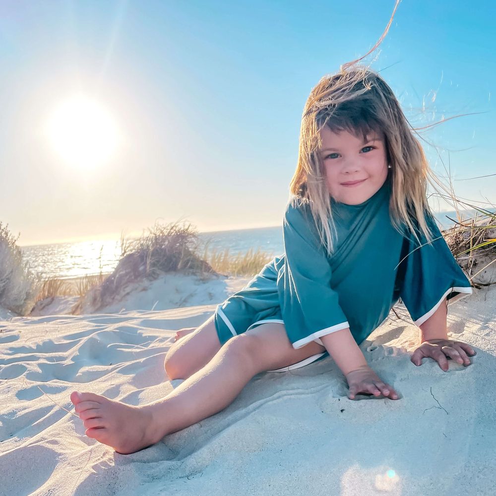 Beach Poncho - Ocean Blue
