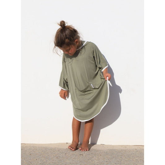 Beach Poncho - Olive Green
