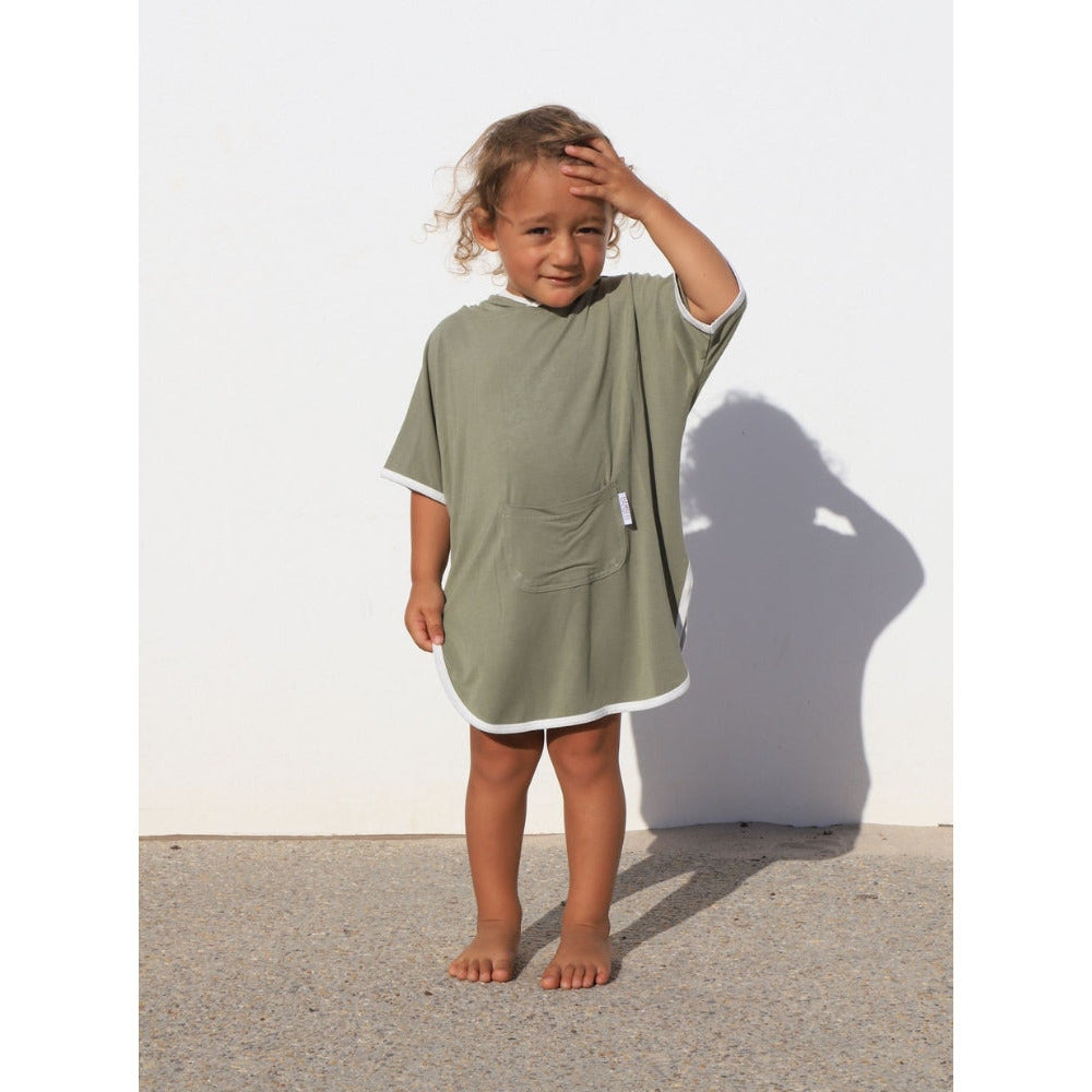 Beach Poncho - Olive Green