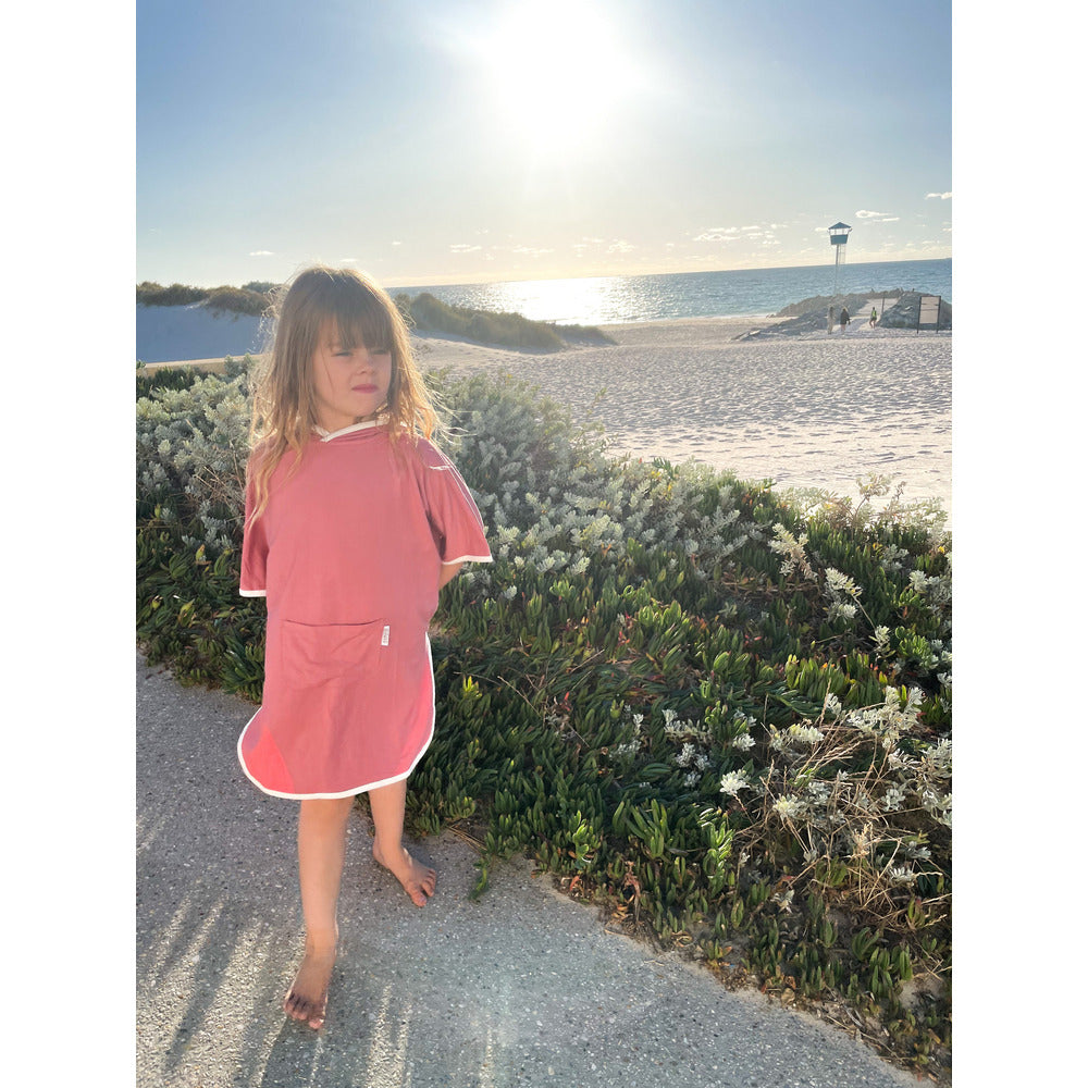Beach Poncho - Dark Dusty Pink