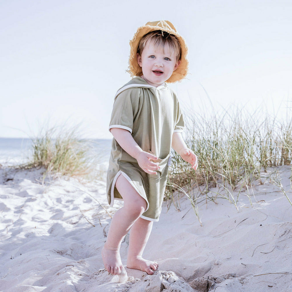 Beach Poncho - Olive Green - Bambebi