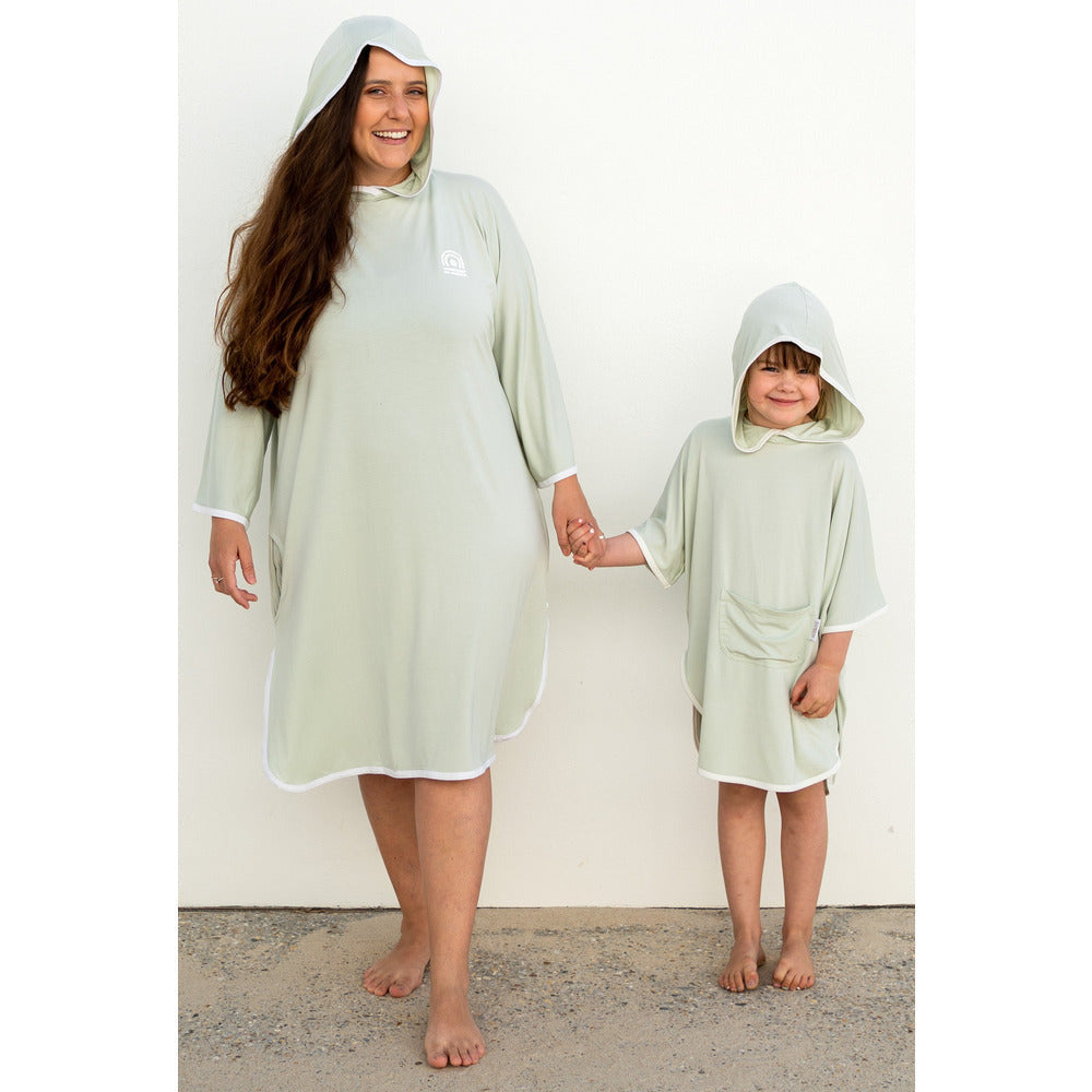 Adult Beach Poncho - Mint Green - Bambebi