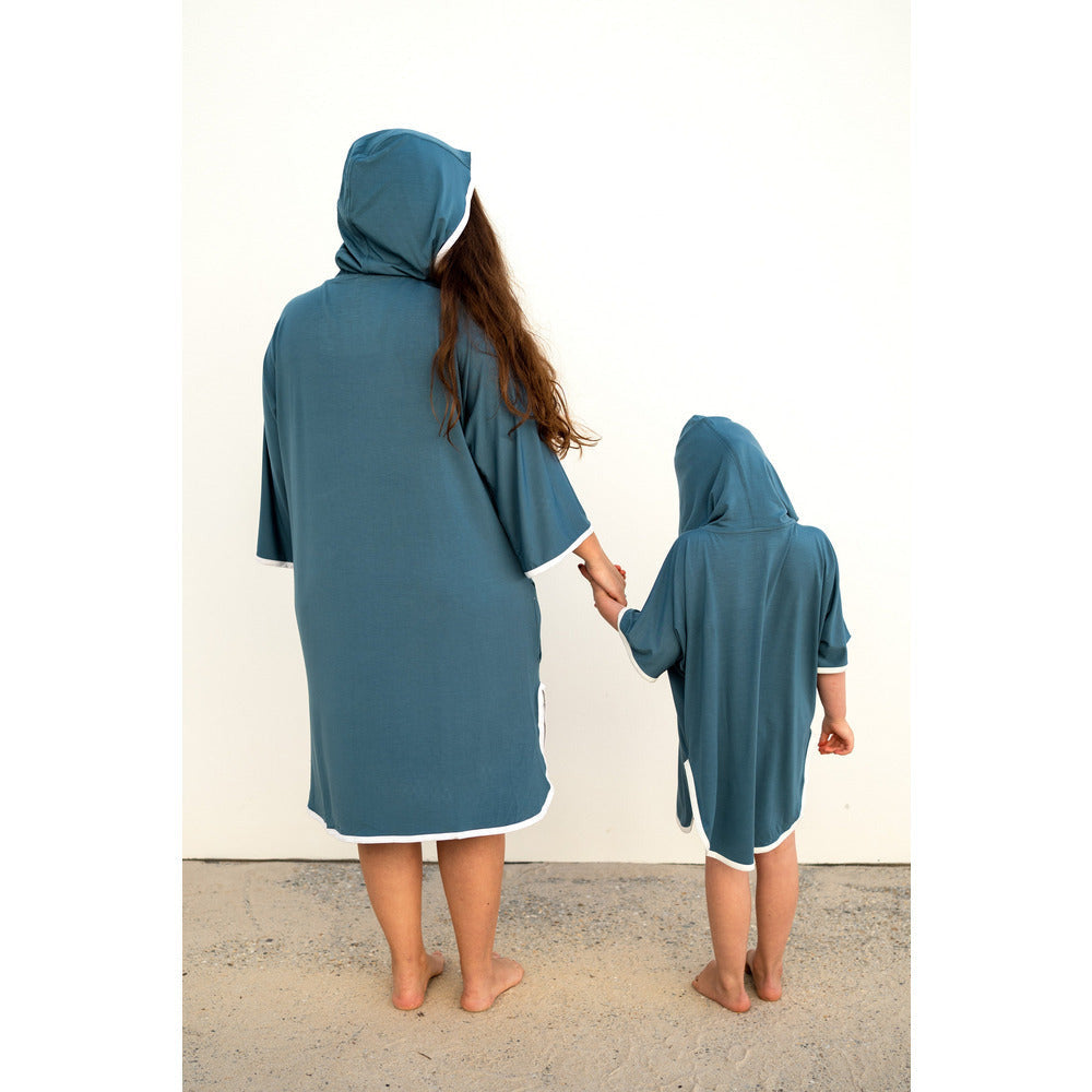 Adult Beach Poncho - Ocean Blue - Bambebi