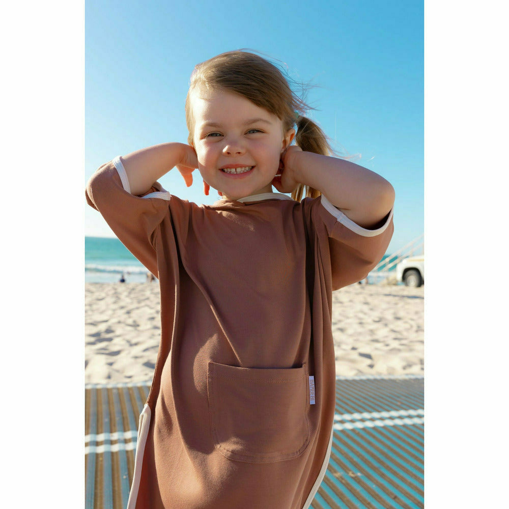 Beach Poncho - Chocolate Brown - Bambebi