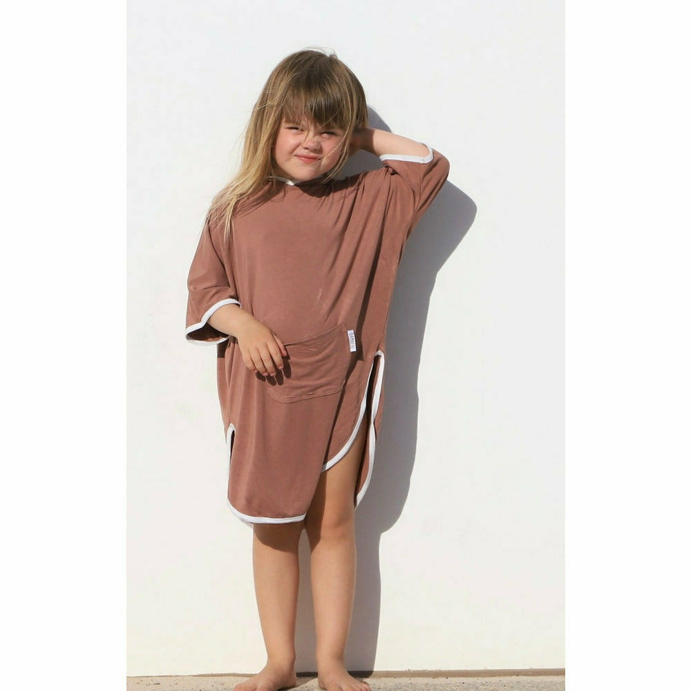 Beach Poncho - Chocolate Brown - Bambebi