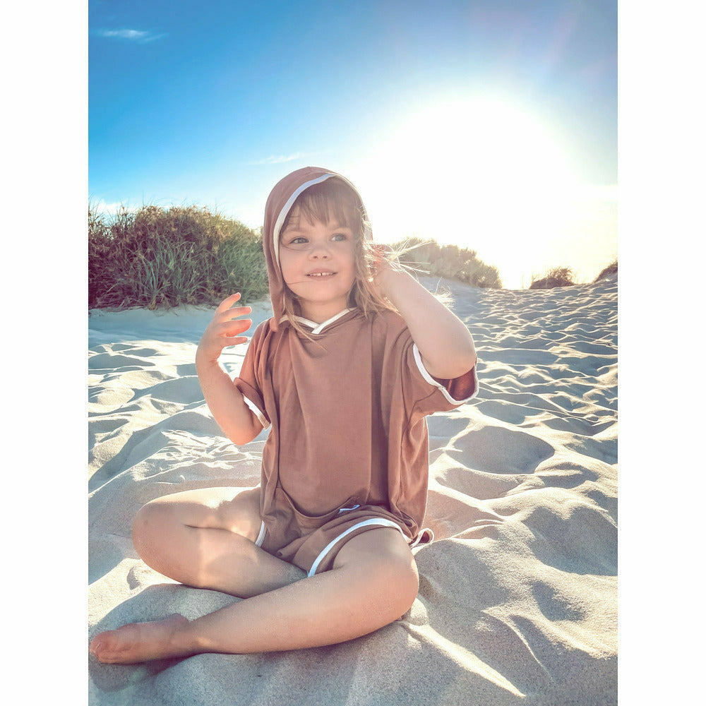 Beach Poncho - Chocolate Brown - Bambebi