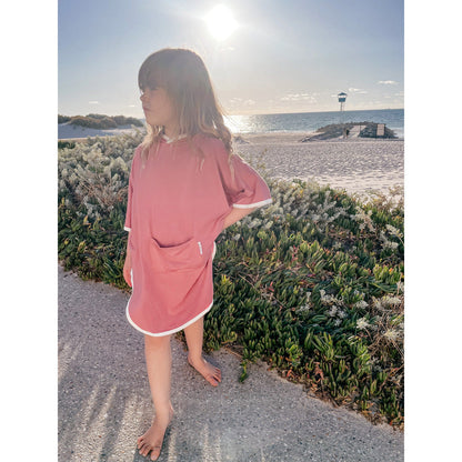 Beach Poncho - Dark Dusty Pink