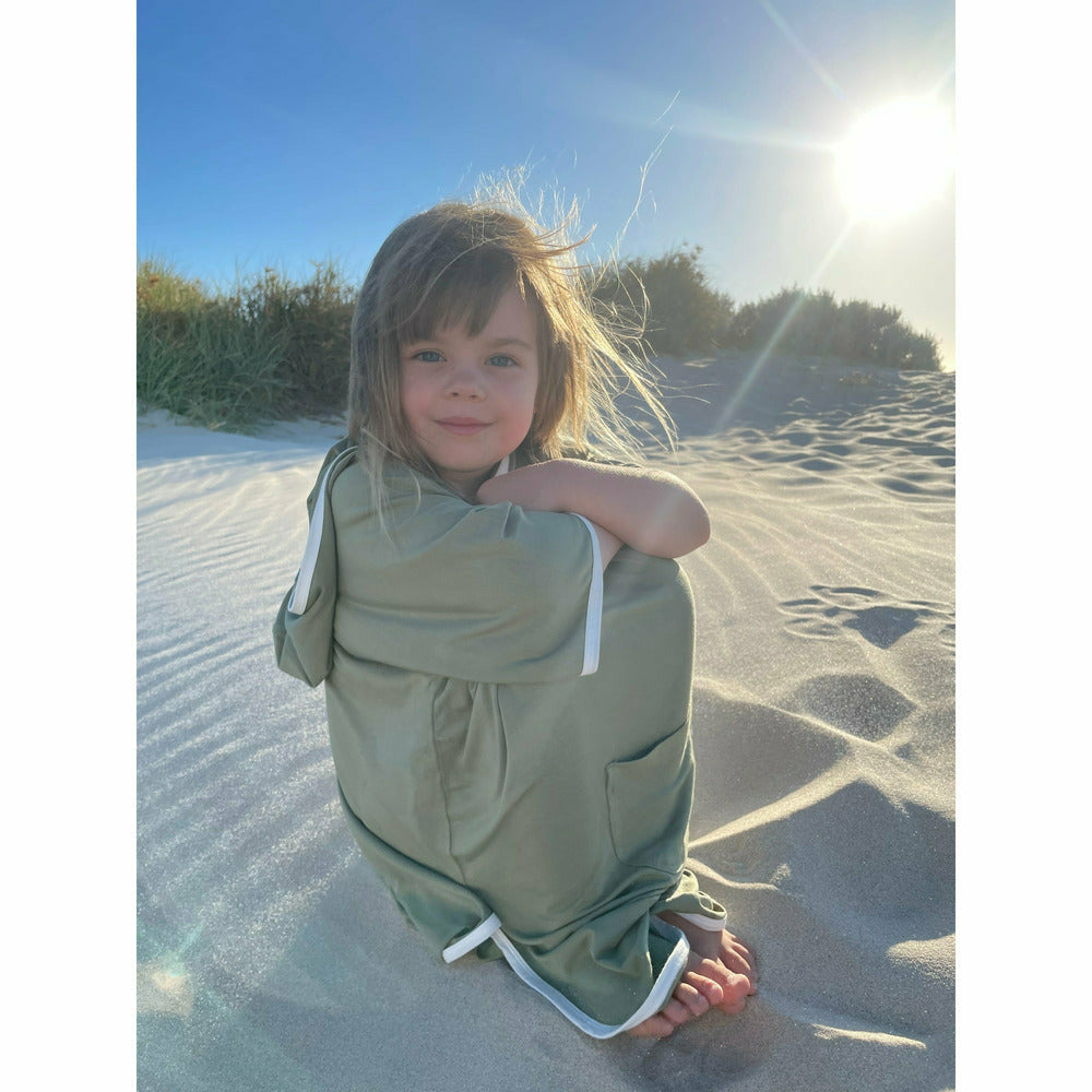 Beach Poncho - Olive Green - Bambebi