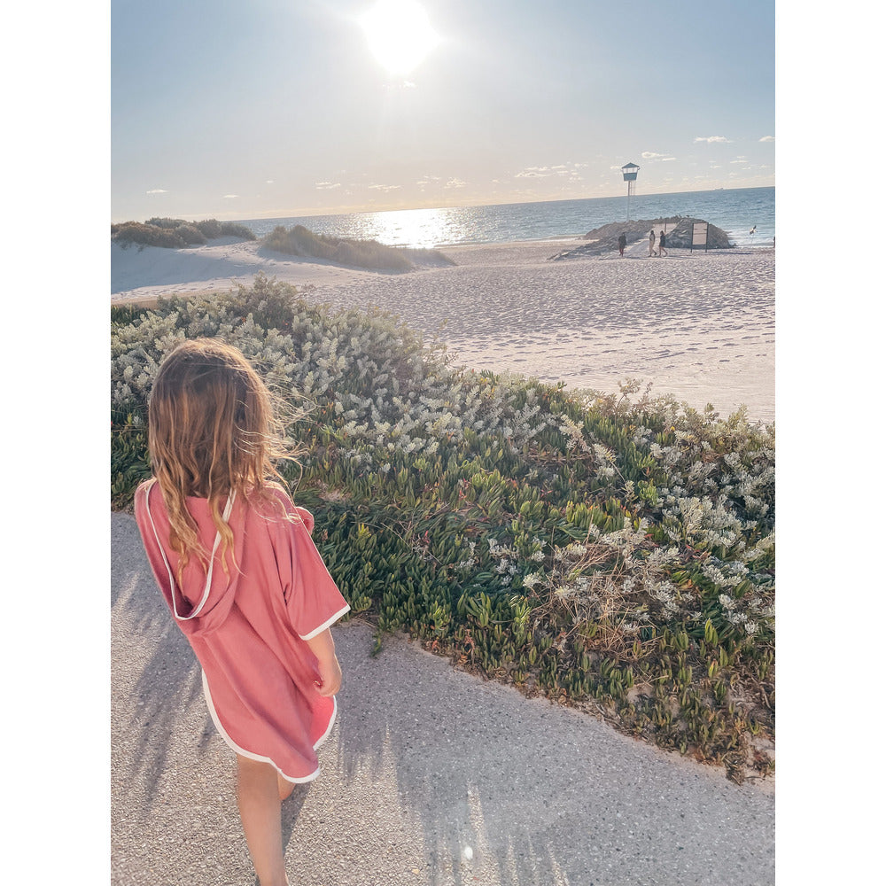 Beach Poncho - Dark Dusty Pink