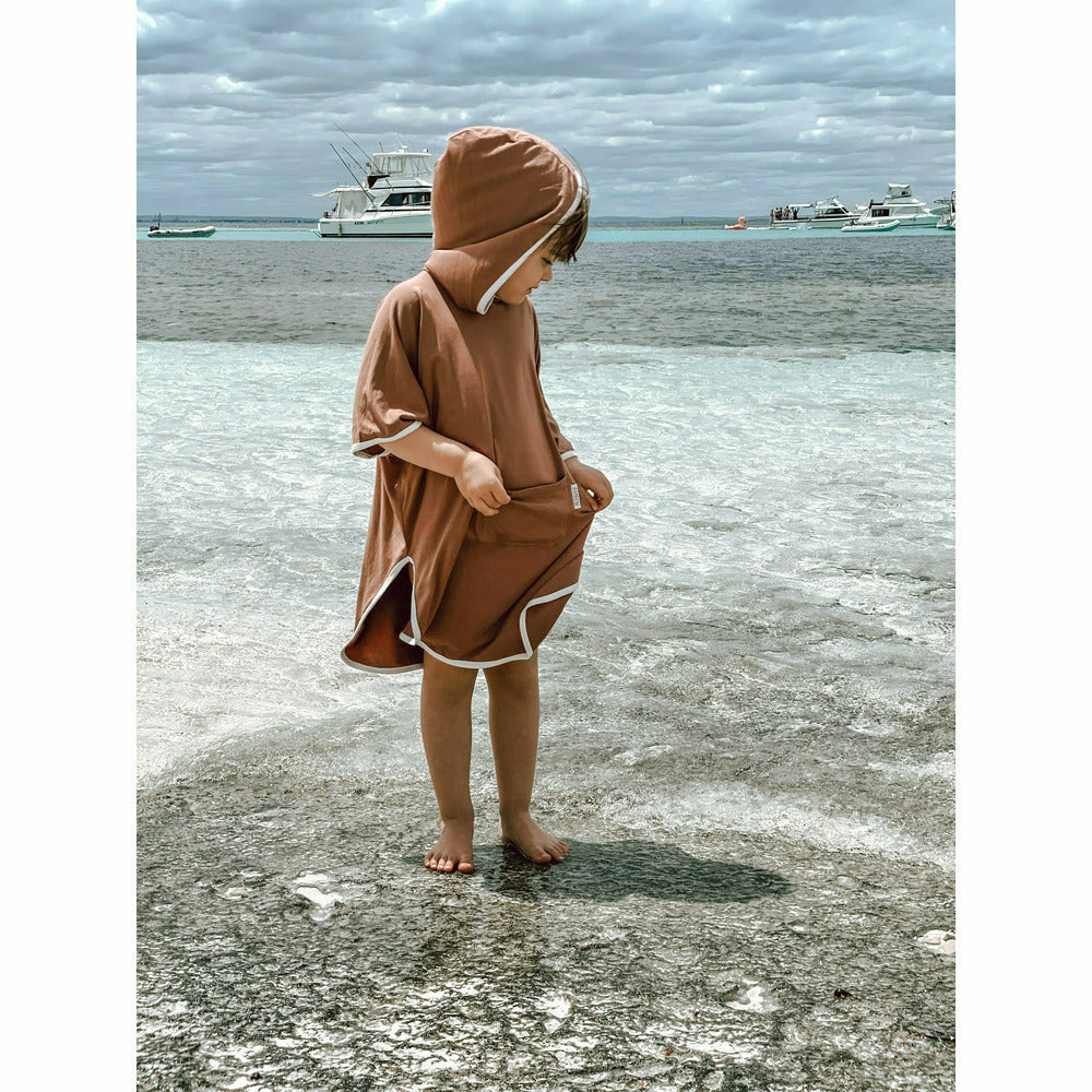 Beach Poncho - Chocolate Brown - Bambebi