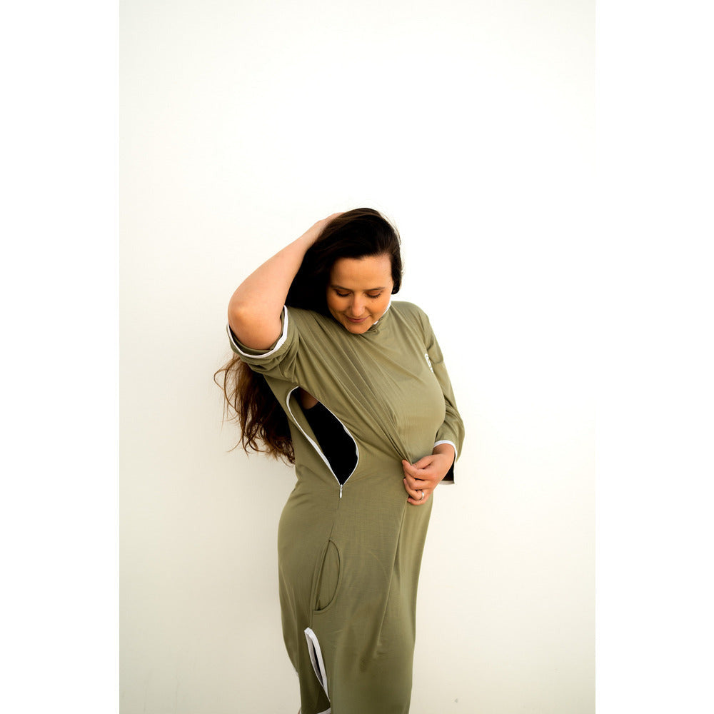 Adult Beach Poncho - Olive Green - Bambebi