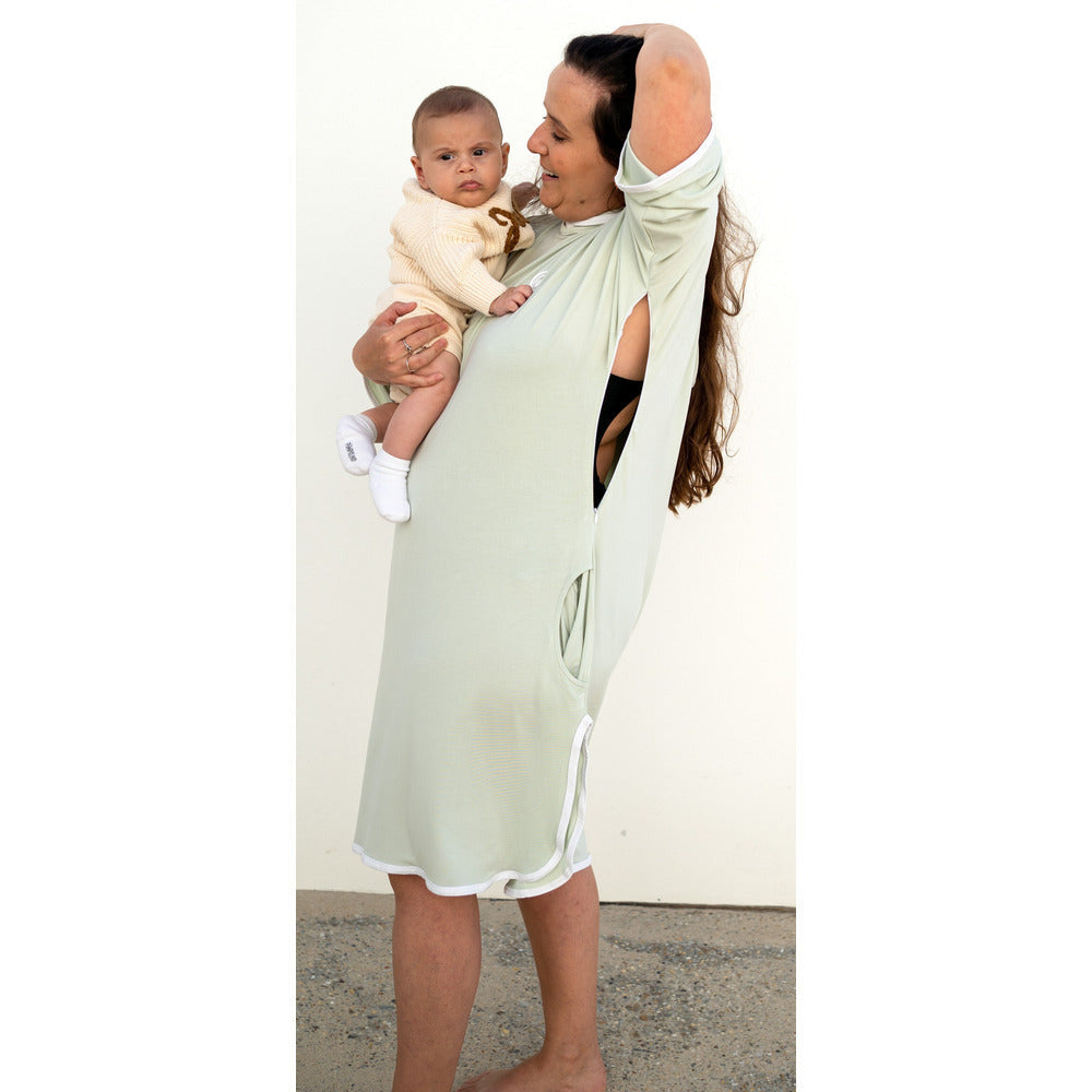 Adult Beach Poncho - Mint Green - Bambebi